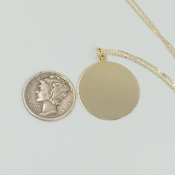 Vintage 14K YG Engravable Disc Charm - Picture 11 of 15